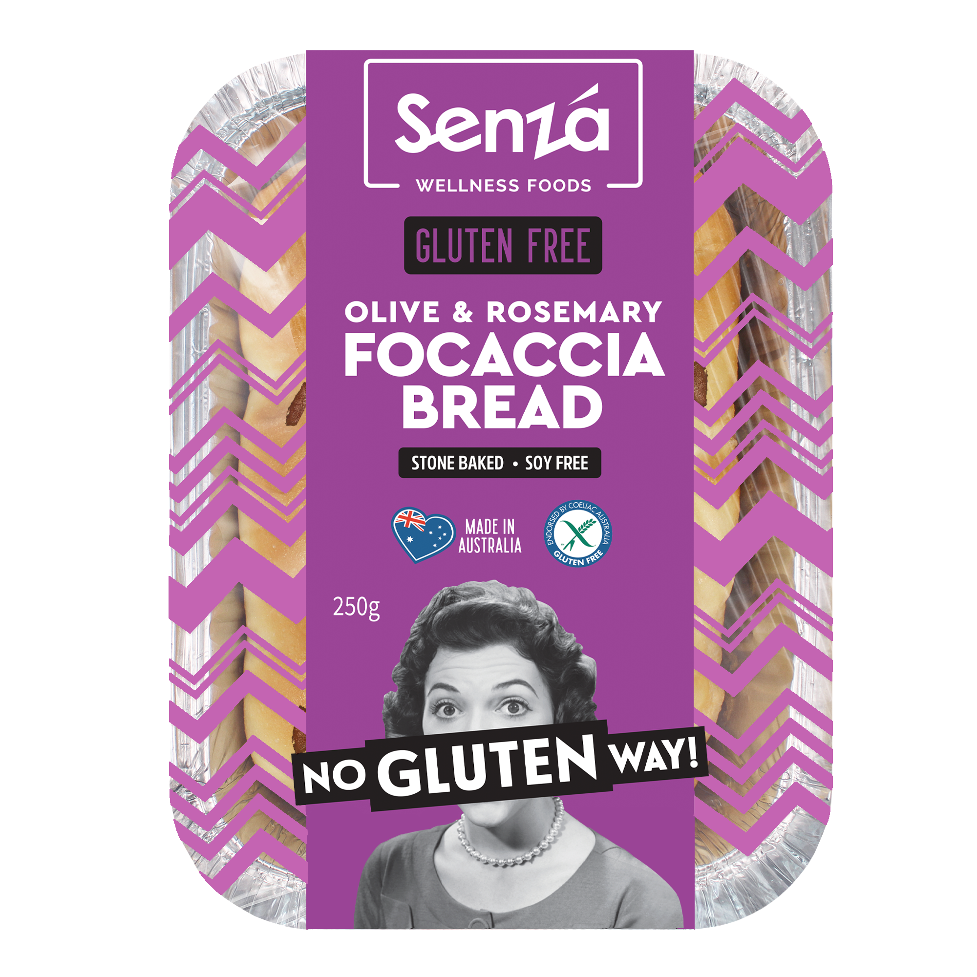 gluten free focaccia olive and rosemary by senza